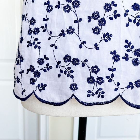 Ann Taylor XXSP Embroidered Floral Black & White‎ Halter Top - Picture 7 of 14